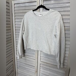 TSL Collection Women’s Gray Long Sleeve Crop Top Size XL